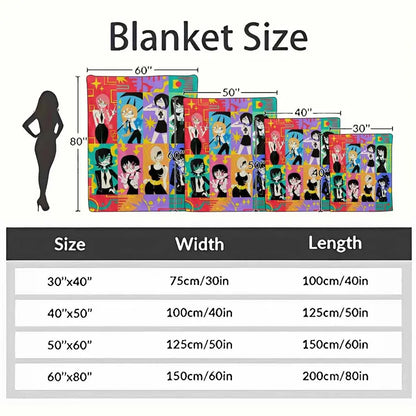 Anime Girl Graphic Flannel Blanket Plush Throw, Super Soft 50x60 - image 4