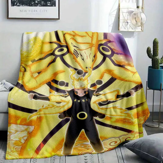 Glowing Ninja Warrior Flannel Blanket, Soft Cozy Throw - image 2