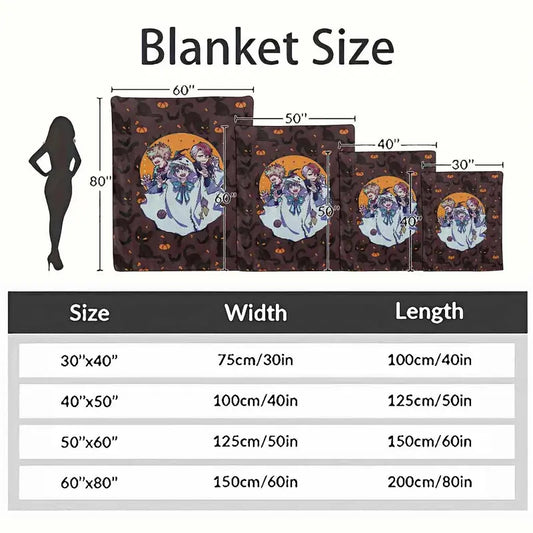 Anime Halloween Flannel Blanket - Ultra Soft Plush Throw - image 4