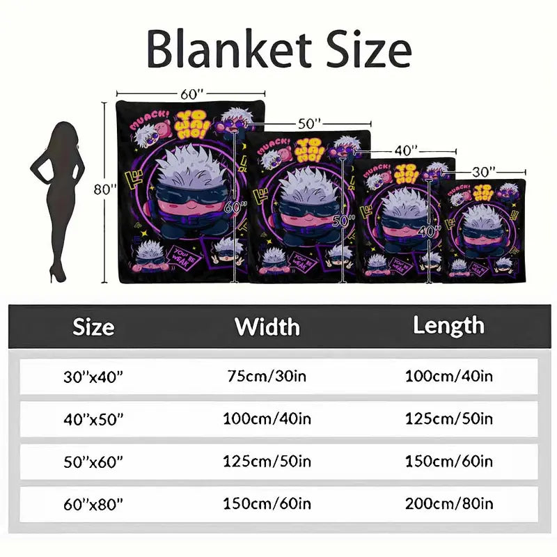 Demon Slayer Anime Character Print Flannel Blanket - image 10