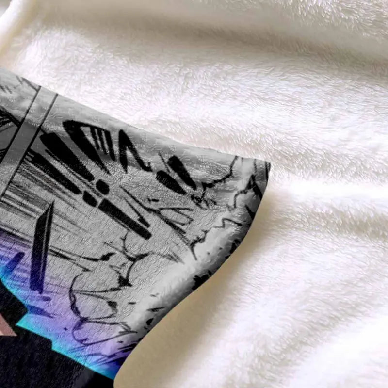 Silver Haired Sorcerer Manga Flannel Throw Blanket, 60x80 - image 6