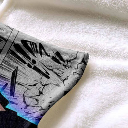 Silver Haired Sorcerer Manga Flannel Throw Blanket, 60x80 - image 6