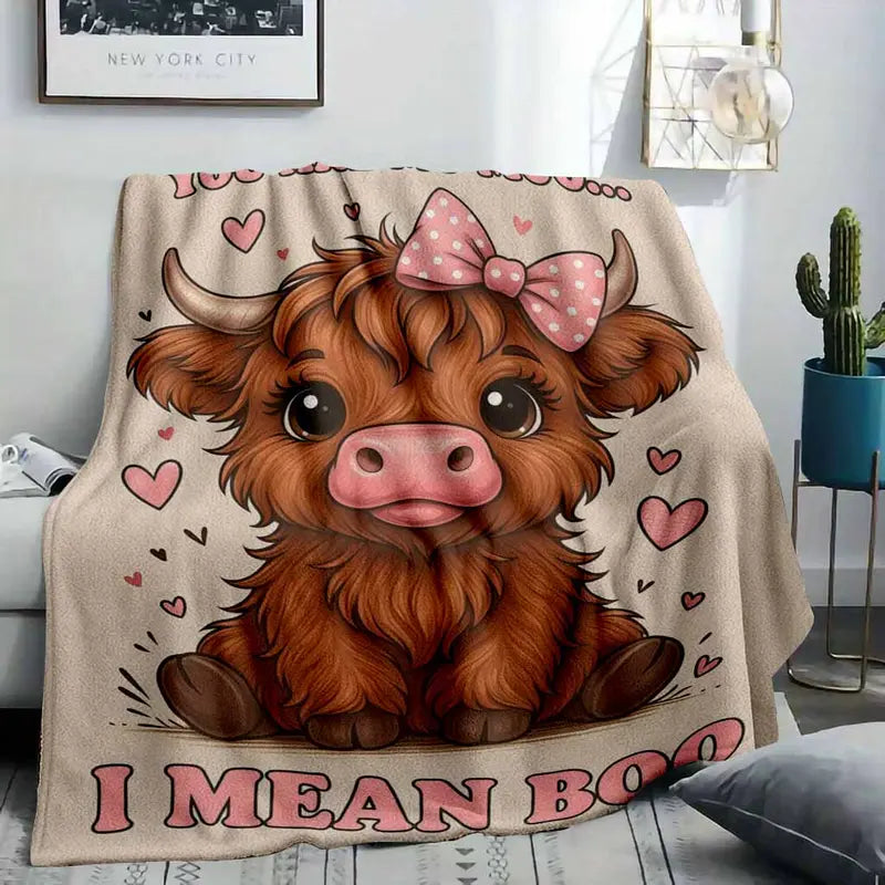 Cute Highland Cow Flannel Blanket Ultra Soft Lightweight - image 8