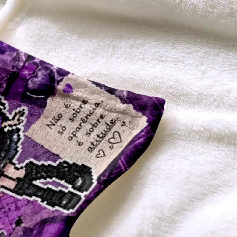 Gothic Anime Flannel Fleece Throw Blanket Purple - image 6