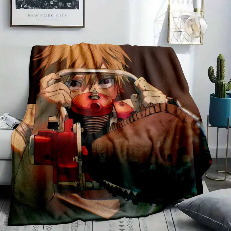Anime Character Flannel Blanket – Soft Cozy Breathable Throw - image 2