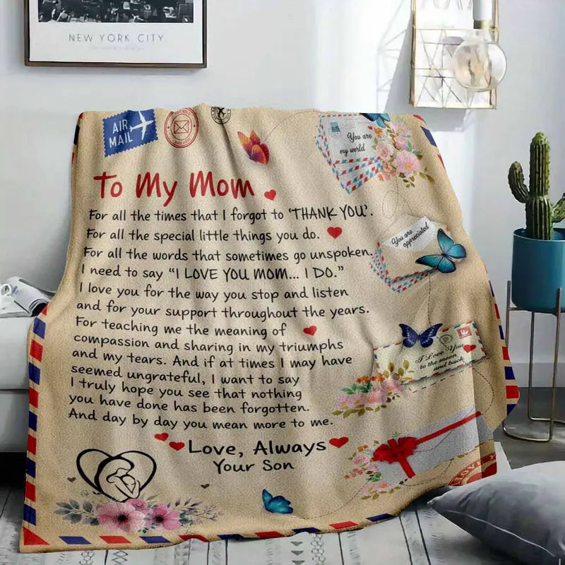 Breathable Flannel Blanket for Mom - Soft, Wrinkle-Resistant Indoor & Outdoor Throw - image 8