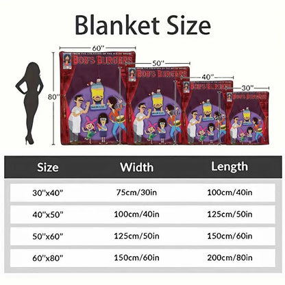 Burgers Printed Flannel Blanket - Soft, Lightweight Breathable Throw for Home and Travel - image 10