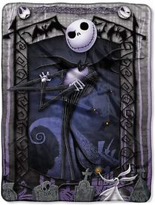 Throw Blanket - The Nightmare Before Christmas Blanket Throw ~ Jack Skellington & Zero