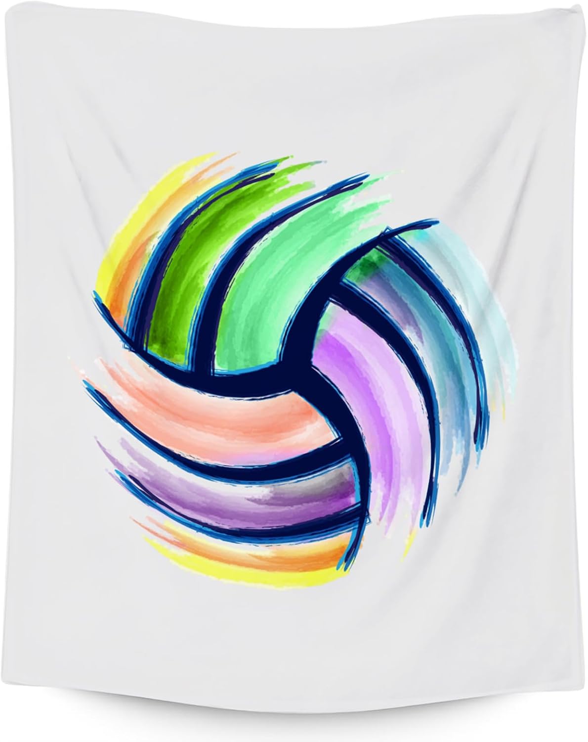 Throw Blanket - Volleyball Blanket, Volleyball Gifts for Teen Girls, Girls Sport Blankets Gift for College Team Players, White Soft Plush Kids Throw