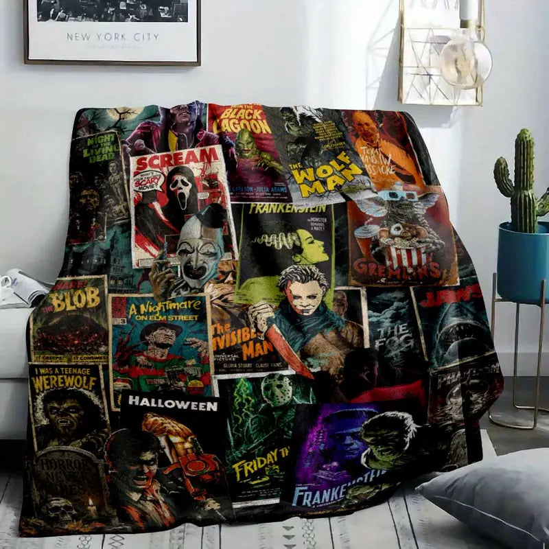 Classic Horror Movie Flannel Fabric Blanket - Soft Lightweight Throw for Couch & Bed - image 2