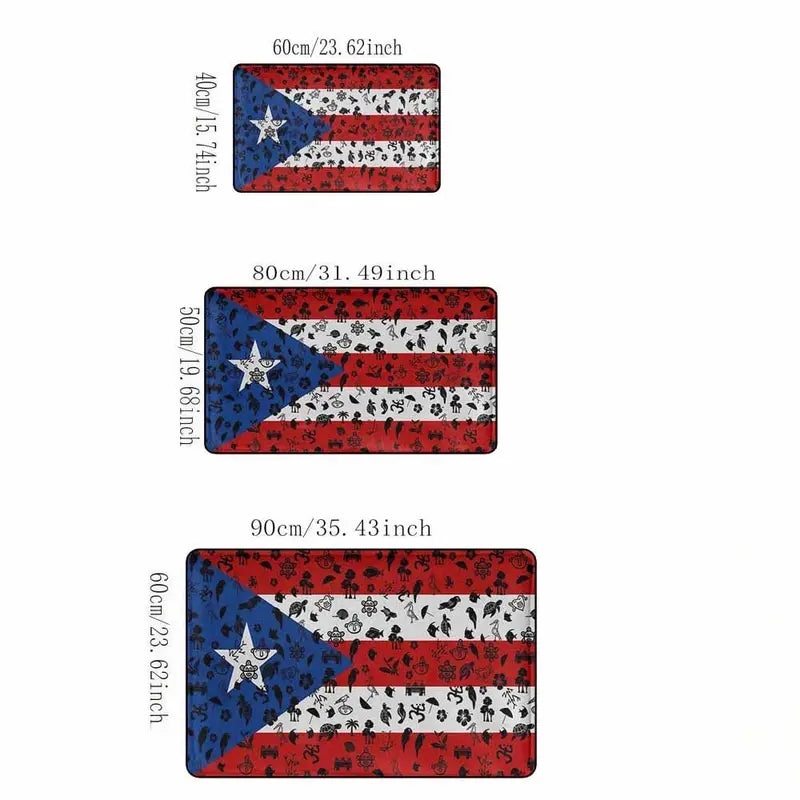 Puerto Rico Flag Area Rug Tropical Island Vibes Mat - image 13