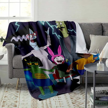 Animated Halloween Flannel Throw Blanket - 30x40 Ultra Soft - image 3
