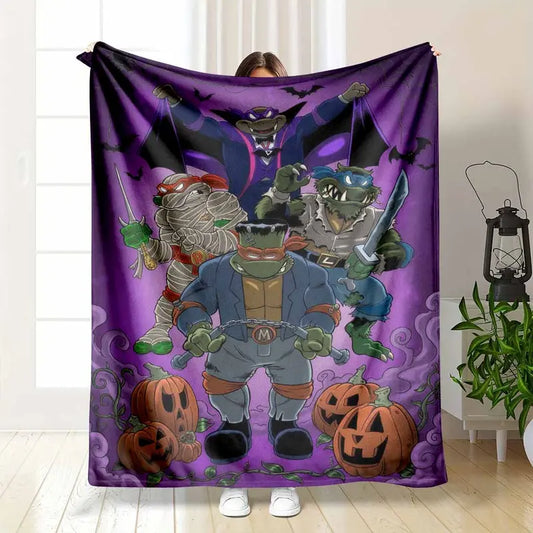 Monster Turtle Flannel Blanket – Ultra-Soft, Breathable Throw for Kids & Adults