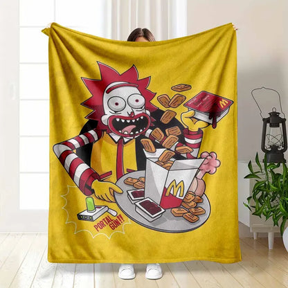 Cartoon Crazy Chef Flannel Throw Blanket, Soft Multi-Size - image 7