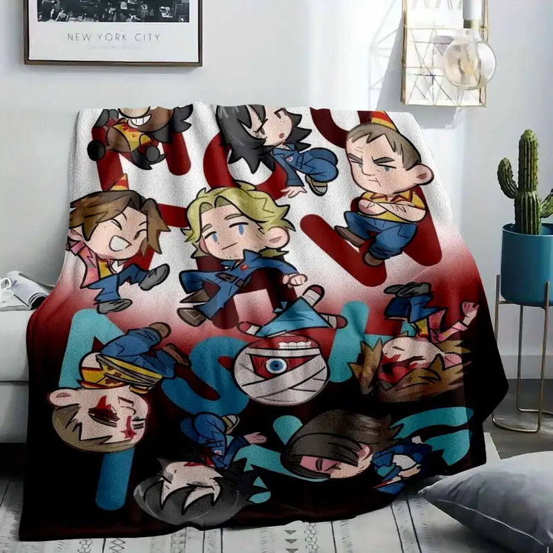 No Rush Chibi Anime Style Flannel Blanket Soft Lightweight Throw - image 8