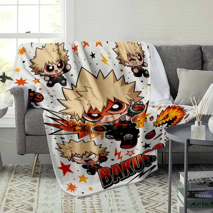 Anime Hero Bakugo Katsuki Flannel Blanket Soft Cozy Lightweight Plush Throw - image 3