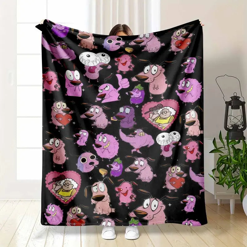 Courage the Cowardly Dog Flannel Blanket - Soft Throw - image 8