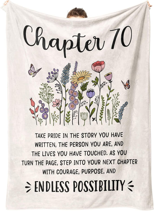 Blanket - 70th Birthday Gifts for Women, Chapter 70 Birthday Blanket