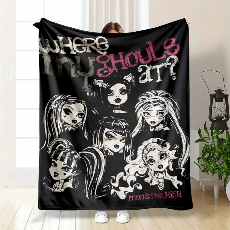 Y2K Butterfly Flannel Throw Blanket