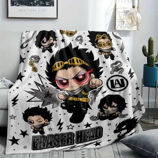 Chibi Hero Anime Flannel Blanket Soft Cozy Lightweight 30-80in - image 2