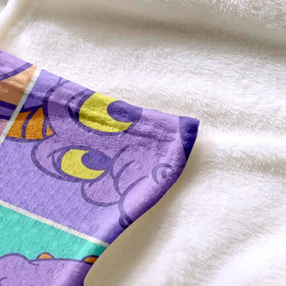 Figment Purple Dragon Flannel Blanket, 60x80 - image 5