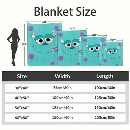 Cute Monster Face Flannel Throw Blanket - Soft Lightweight Wrinkle Resistant 30x40in Small for Babies - image 4