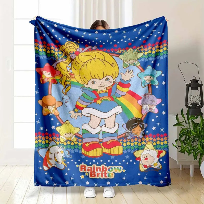 Rainbow Brite Fleece Blanket - Vibrant Star Animation Art, Soft & Lightweight for Bedrooms & Cozy Nights - image 15