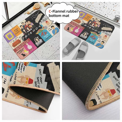 Friends Sitcom Area Rug Soft Flannel & Diatomaceous Earth Mat with Anti-Slip Backing - image 14