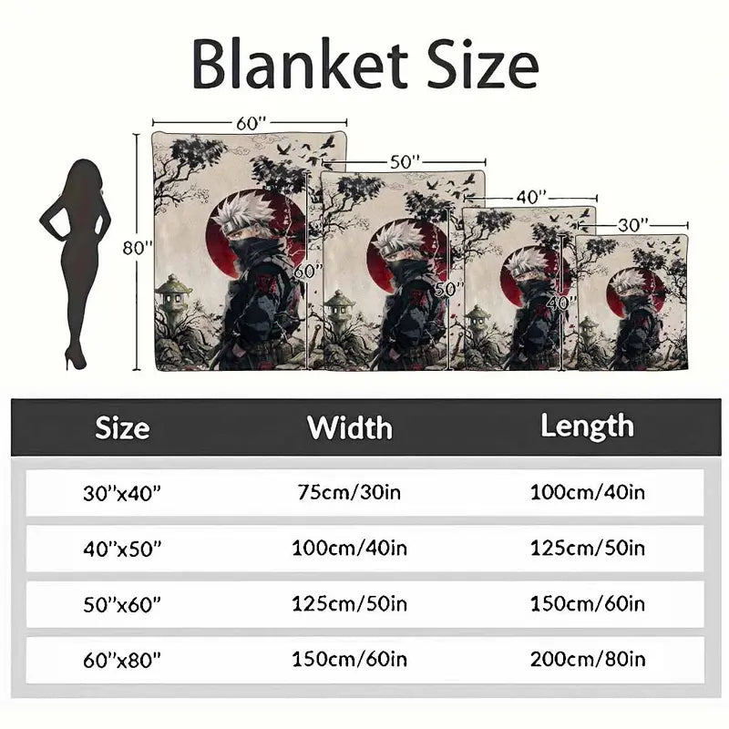 Kakashi Hatake Flannel Blanket Soft Warm Lightweight Indoor Throw - image 11