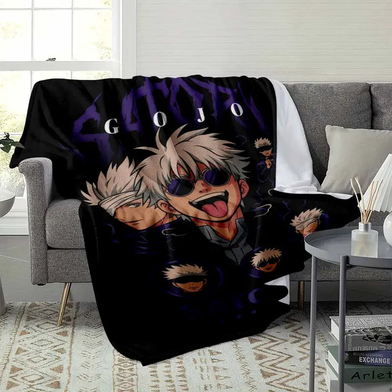 Satoru Gojo Flannel Blanket Anime Soft Throw - image 9
