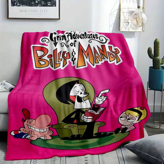 Gothic Cartoon Reaper Flannel Blanket Soft Warm Throw for Sofa - image 2