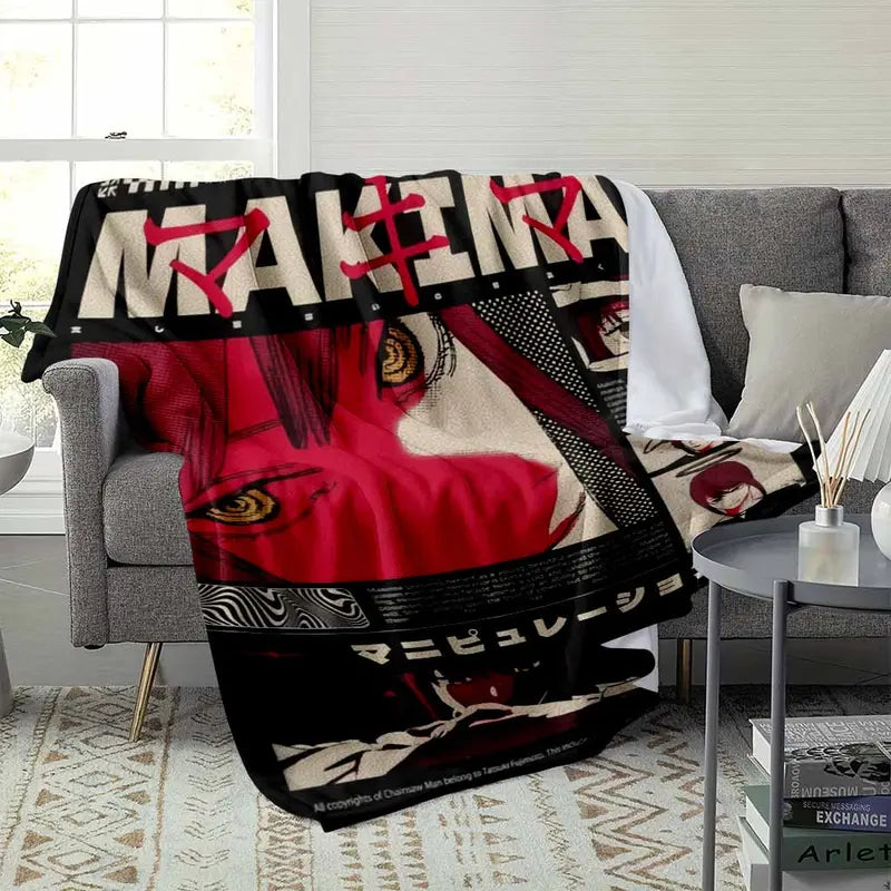 Makima Flannel Anime Blanket - Ultra-Soft Throw - image 9