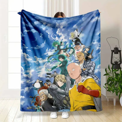 Japanese Anime Flannel Throw Blanket, 60x80 Inch