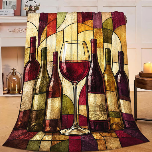 Throw Blanket - Abstract Wine Throw Blanket Gifts for Girls Women 50'X40'