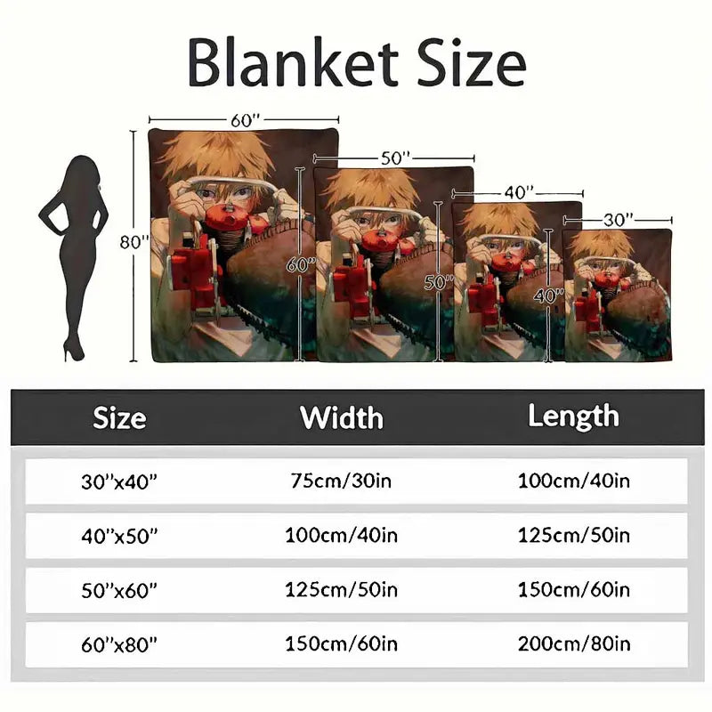 Anime Character Flannel Blanket – Soft Cozy Breathable Throw - image 10