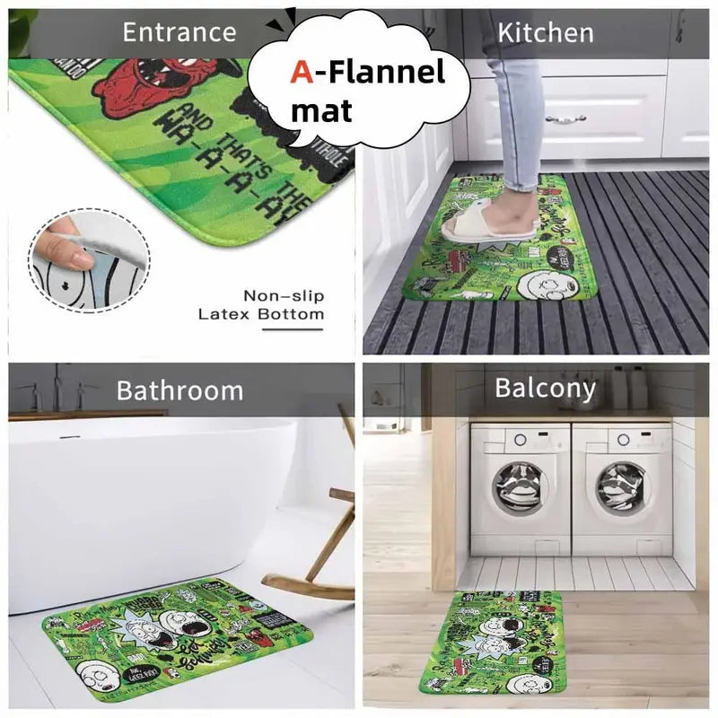 Rick and Morty Durable Washable Video Game Rug with Non-Slip Backing, 80x50cm - image 12