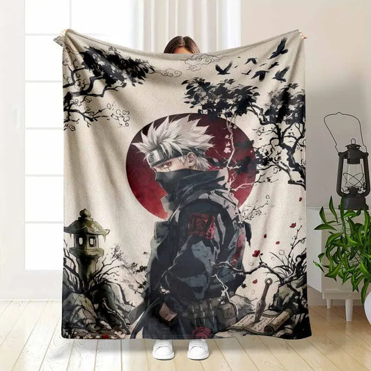 Kakashi Hatake Flannel Blanket Soft Warm Lightweight Indoor Throw