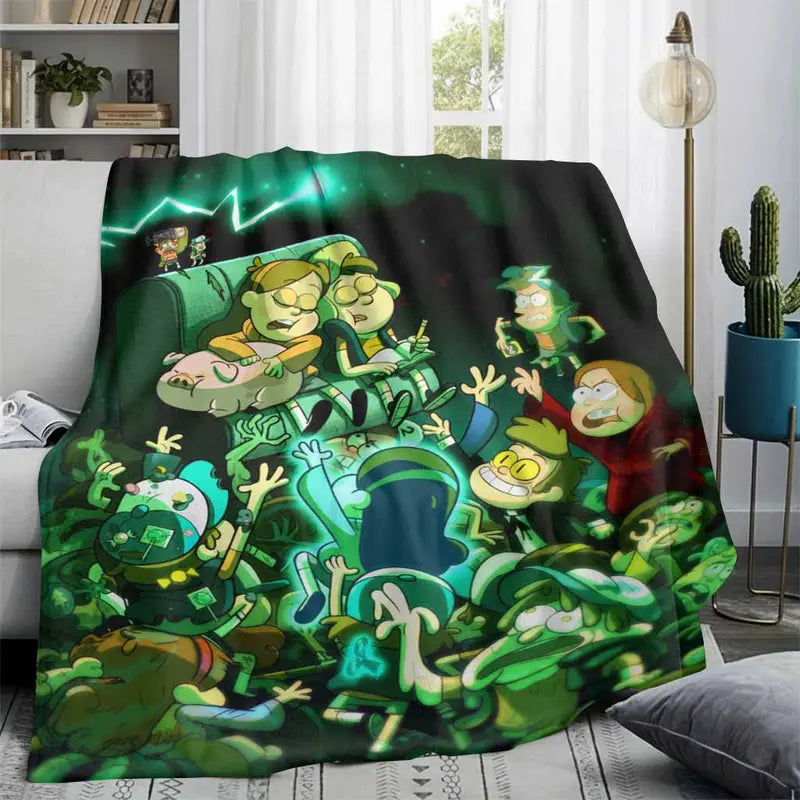 Mystery Forest Cartoon Flannel Blanket Soft Cozy Lightweight Warm Throw - image 2