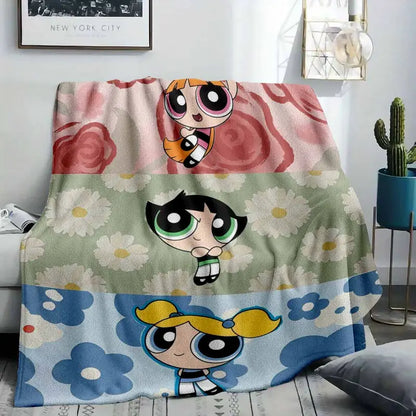 Whimsical Cartoon Superheroine Flannel Throw Blanket, Soft Lightweight 40x50in Kids Size - image 8