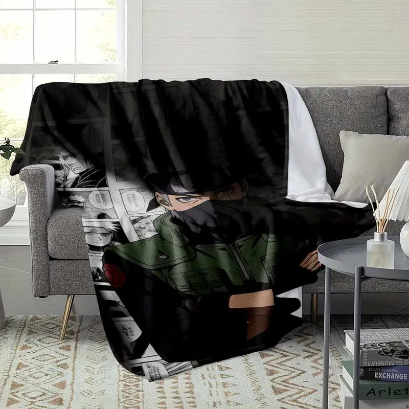 Naruto Kakashi Flannel Blanket Soft Cozy Throw - image 3