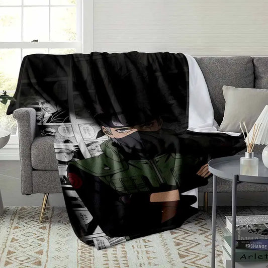 Naruto Kakashi Flannel Blanket Soft Cozy Throw - image 3
