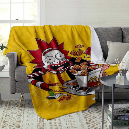 Cartoon Crazy Chef Flannel Throw Blanket, Soft Multi-Size - image 9
