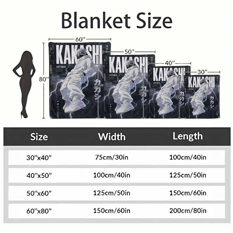 Anime Ninja Warrior Flannel Fleece Blanket 60x80 - image 10