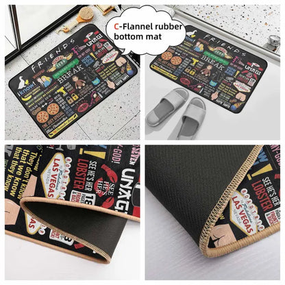 Friends TV Show Themed Rug - Central Perk Print and Quotes | Soft Non-Slip Polyester Carpet for Living Room and Bedroom - image 12