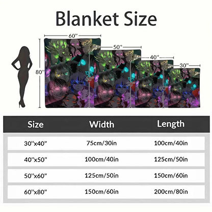 Anime Characters Pattern Flannel Blanket Lightweight Warm Bed Throw - image 4