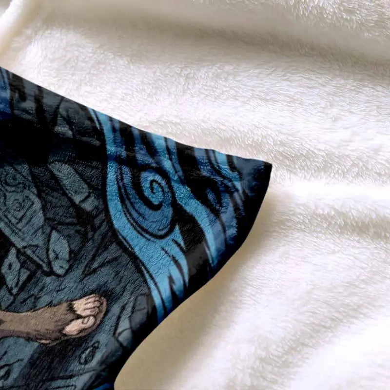 Boar Mask Warrior Flannel Blanket Anime Aesthetic Print - image 6