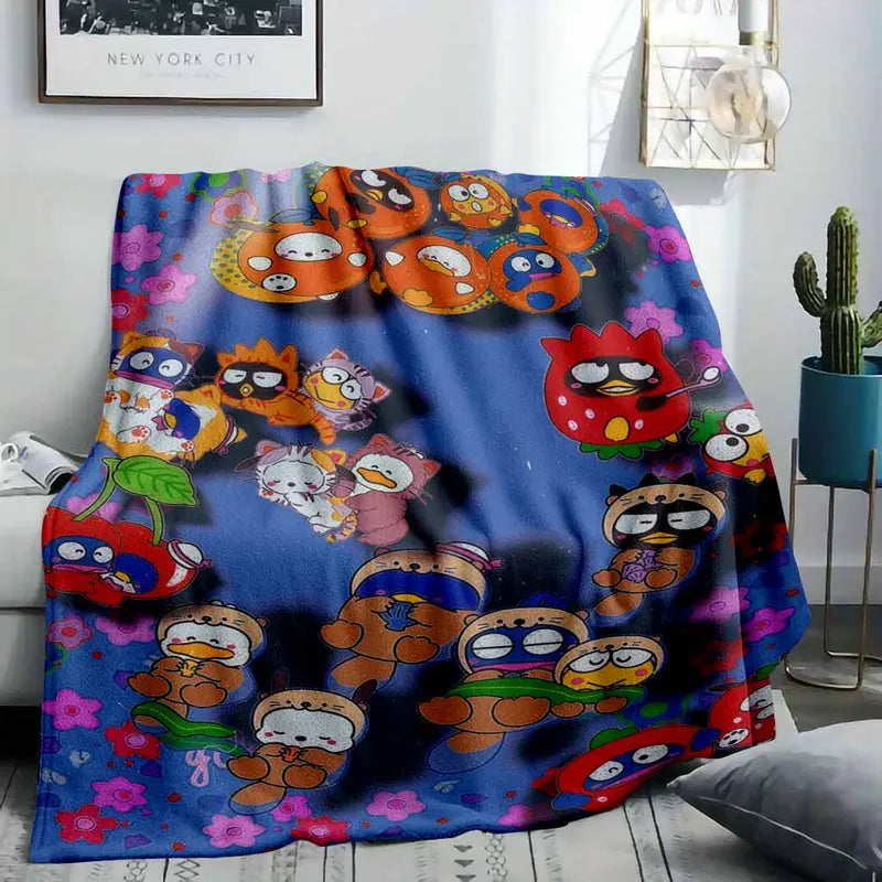 Cosmic Adventure Flannel Blanket Anime Character Print Ultra Soft Lightweight Warm Cozy Throw Perfect For Bedroom Bedding Living Room Sofa Couch Travel Camping Movie Night Gifts - image 2