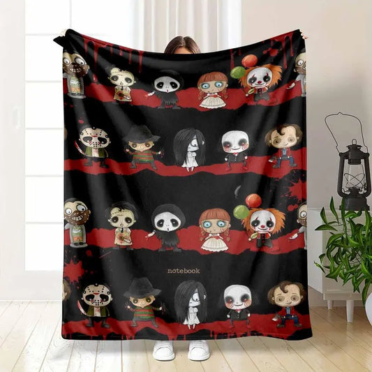 Horror Movie Characters Flannel Fleece Blanket