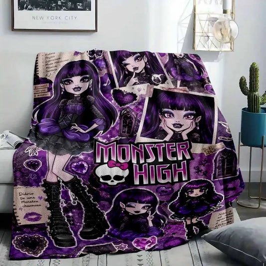 Gothic Anime Flannel Fleece Throw Blanket Purple - image 2