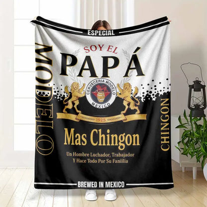 Mexican Theme Flannel Fleece Blanket - Fun Quote & Beer Parody, Soft & Durable, Multiple Sizes